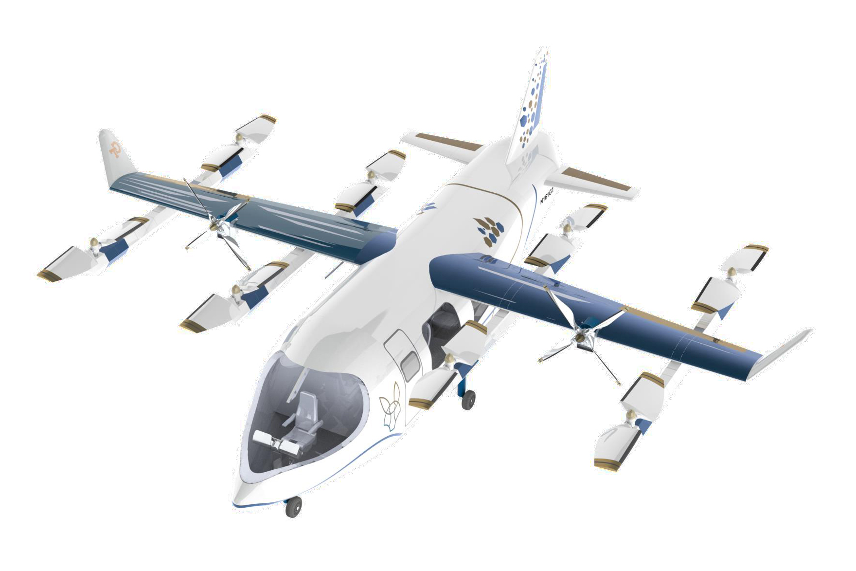 Georgia Institute of Technology Balto eVTOL passenger concept design aircraft Georgia Institute of Technology Balto eVTOL passenger concept design aircraft